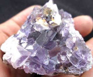 63g pretty cubic red purple FLUORITE China crystal mineral specimens 