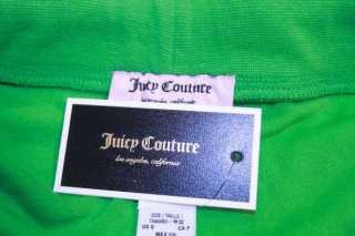 JUICY COUTURE Logo Embroidery Spring Green Soft Terry Hoodie Pants 