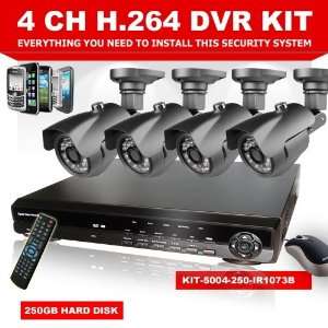  CCTV SECURITY H.264 4ch DVR 4 Camera DIY CCTV PROFESSIONAL 