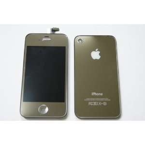 Mirror Silver iPhone 4S 4GS Full Set: Front Glass Digitizer + LCD 