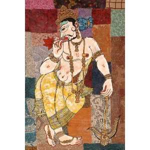   Vishnu)   Mixed Media on Paper   Artist Rajiv Lochan