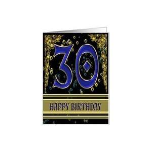   30th Birthday card with elegant golden highlights Card Toys & Games