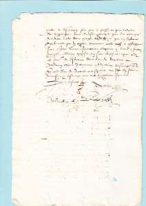100305   OLD FRENCH DOCUMENT   1608