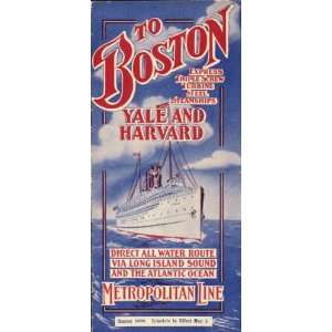  1909 Bosten steamships Yale and Harvard