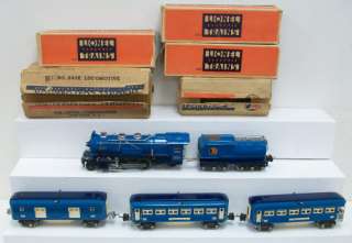 Lionel 263E Tinplate Baby Blue Comet Steam Locomotive Set w/3 