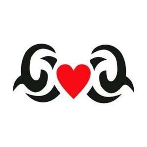   Tattoo Stencil   Heart w/ Tribal Frame   #566: Health & Personal Care
