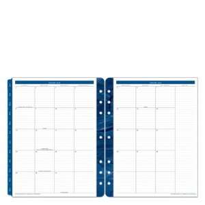 Franklin Covey Monarch Monticello Two Page Monthly Calendar Tabs   Jan 