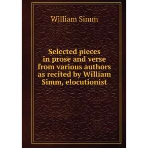  Selected pieces in prose and verse from various authors as 