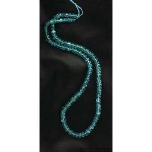  AAA FACETED 4 6mm BLUE APATITE RONDELLE BEADS~ 