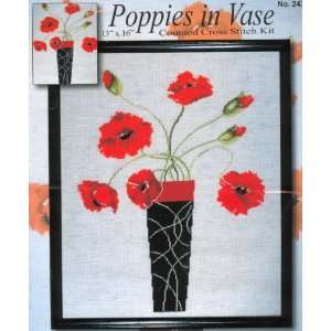  Design Works POPPIES IN A VASE Cross Stitch Kit: Arts 