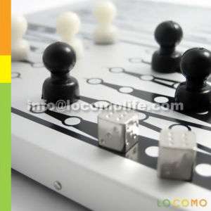 Aluminum Magnetic Backgammon Chess Travel Board Game  