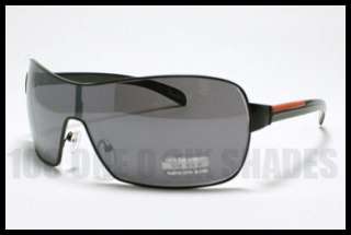 DESIGNERS Shield Sunglasses Mirror Lens SILVER White  