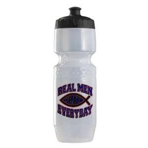   Trek Water Bottle Clear Blk Real Men Pray Every Day: Everything Else
