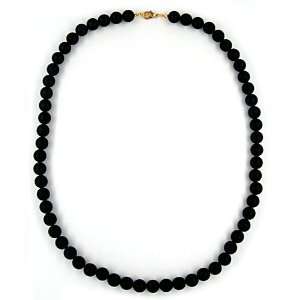  Necklace, Black, Beads, 70cm: DE NO: Jewelry