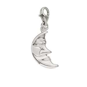  Rembrandt Charms Moon Charm with Lobster Clasp, Sterling 