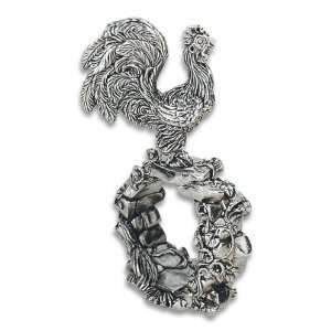 Reed & Barton Silverplate Figural Napkin Rings Rooster  