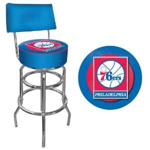  Philadelphia 76ers NBA Padded Swivel Bar Stool with Back 