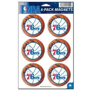  NBA Philadelphia 76ers Magnet Set   6pk