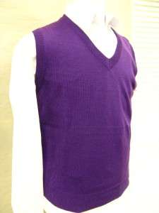   Weight Sweater Vest Solid Design Daniel Ellissa Purple KV 481  