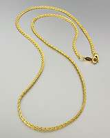 18 kt Gold Plated 18 Inch Weave Chain Necklace  
