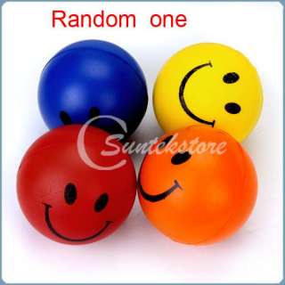 Red Smiley Face Stress Ball Tactile Squeeze Toy Gift  