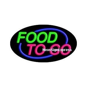  Food To Go Flashing Neon Sign 