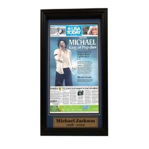 USA Today Front Cover King Of POP 12x18 Custom Frame