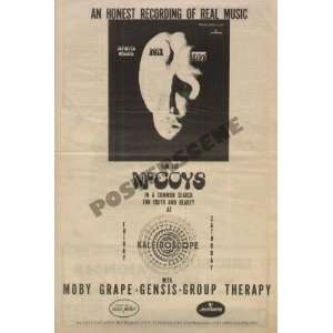  McCoys Rick Derringer LP Concert Promo Ad Poster 1968 