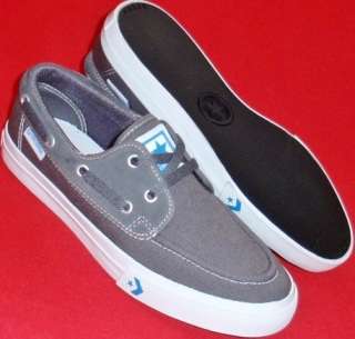 NEW Mens 10 Womens 11.5 CONVERSE Gray/White Boat Casual Athletic 