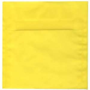 Square (8 1/2 x 8 1/2) Primary Yellow Translucent Vellum Envelope 
