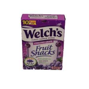 Welchs Fruit Snaks Concord Grape .9oz 10ct 6pack  Grocery 
