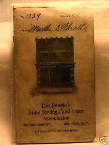1915 Bank Ledger   Peoples Dime Savings & Loan Book S&L  