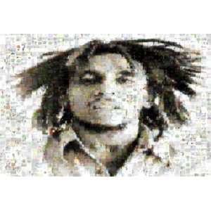  Bob Marley Mosaic #3 HUGE Collage of marijuana & Reggae 