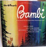 Walt Disneys BAMBI LP Record Original Soundtrack 1963  