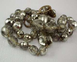   Disco Ball Bead Necklace Large Goldtone Links 36 long 1980s  