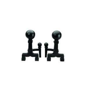  Minuteman Ball Andirons X300020 Black: Home & Kitchen