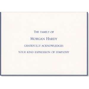   Border Ecru Sympathy Acknowledgement Folded Note Card: Office Products