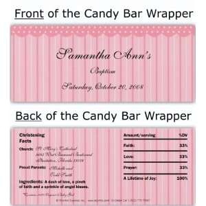  Pink Gingham Candy Wrapper: Baby