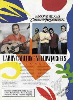 1987 Larry Carlton & Yellowjackets Concert Schedule Ad  