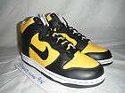   NIKE DUNK HIGH BLACK BRIGHT GOLDENROD YELLOW sz 9 REVERSE WU TANG cojp