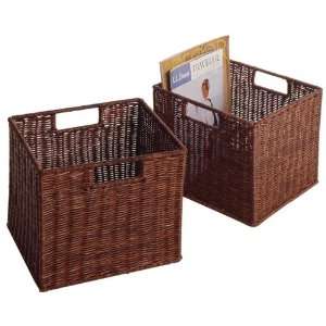  Wicker Basket   Set of 2 by Winsome