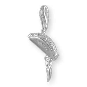   MELINA Charms clip on pendant mexico taco sterling silver 925 Jewelry