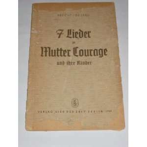  Zu Mutter Courage Und Ihre Kinder Bertolt / Dessau Brecht Books