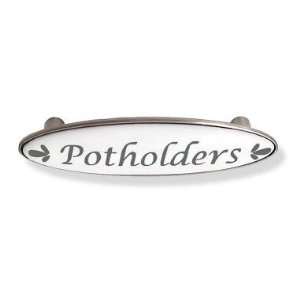  Pot Holders Pull Slate Gray Lettering LQ PBF606Y B C 