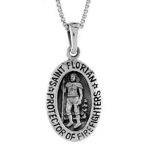    Sterling Silver St. Florian Pendant, 3/4 in. (19mm) Jewelry
