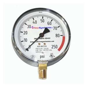  Personalized Fire Sprinkler Gauge 250# Air w/Retard