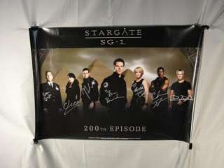 SG1 STARGATE SG 1 CAST SIGNED 200TH EPISODE POSTER  