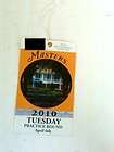 masters april 6th 2010 practice round ticket 