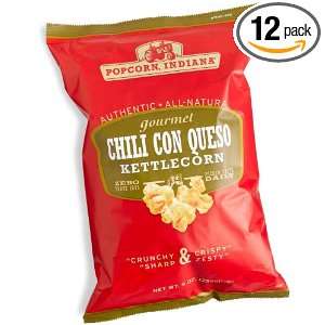 Popcorn, Indiana Kettlecorn, Chili Con Queso, 9 Ounce Bags (Pack of 12 
