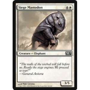  Magic the Gathering   Siege Mastodon   Magic 2012   Foil 